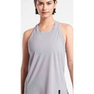 ✨Athleta x Allyson Felix Women Tank Top L Purple Laser Cut Racerback Lightweight